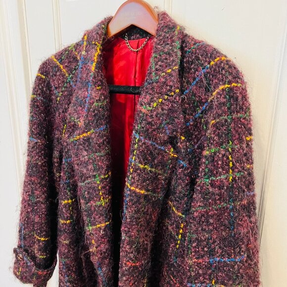 Vintage Jules Tournier Made in France Wool Mohair Short Coat Size Medium - Picture 4 of 16